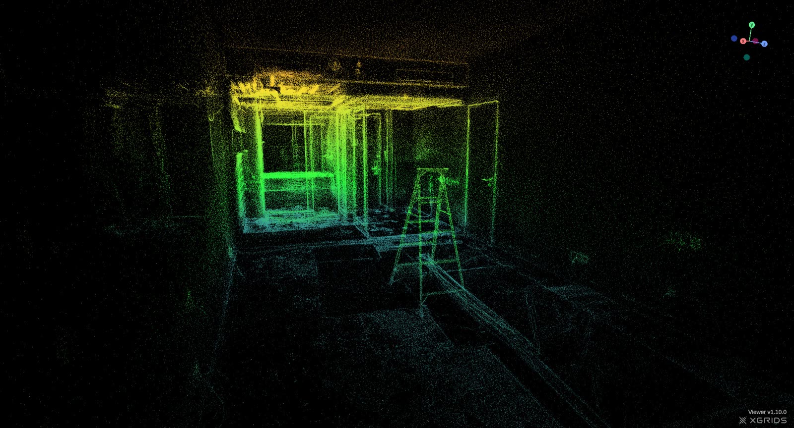 Point-cloud capture of the guest room